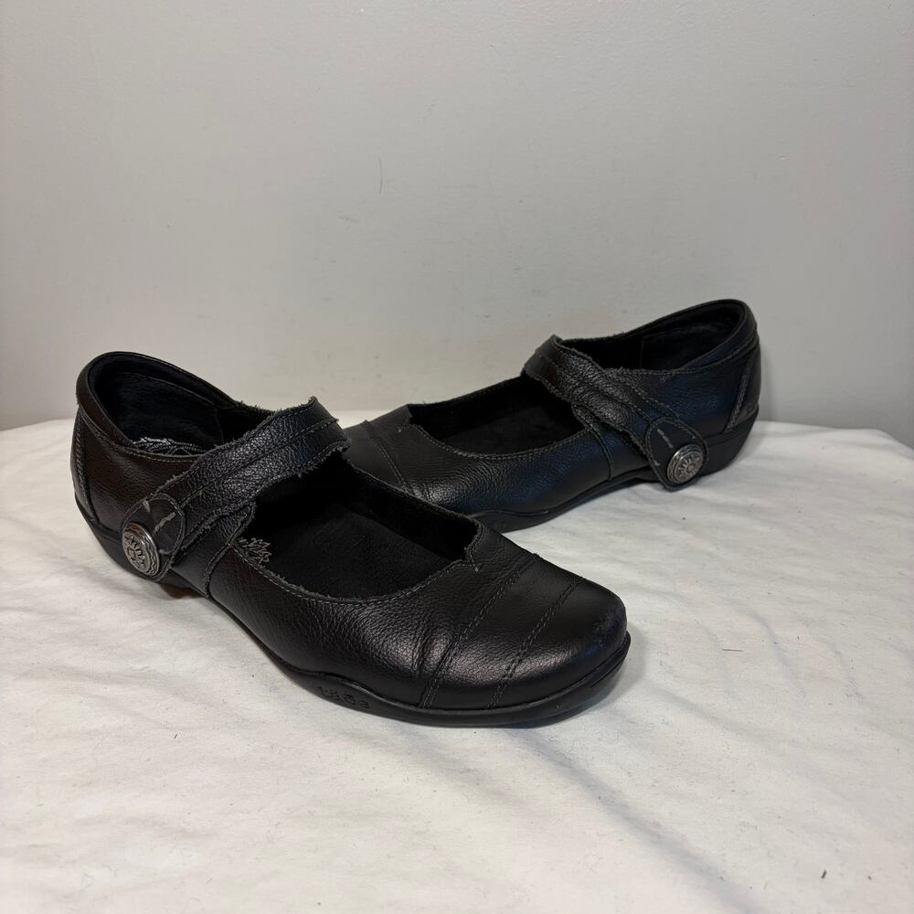 TAOS Shoes Mary Janes Black Leather Comfort Casual Grunge Boho Hippie Walking 10